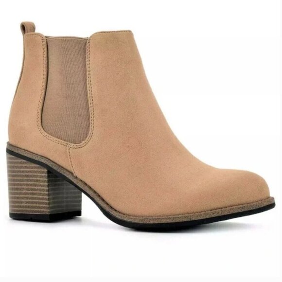 White Mountain Destiny Chelsea Chestnut Ankle Boots - Picture 1 of 6